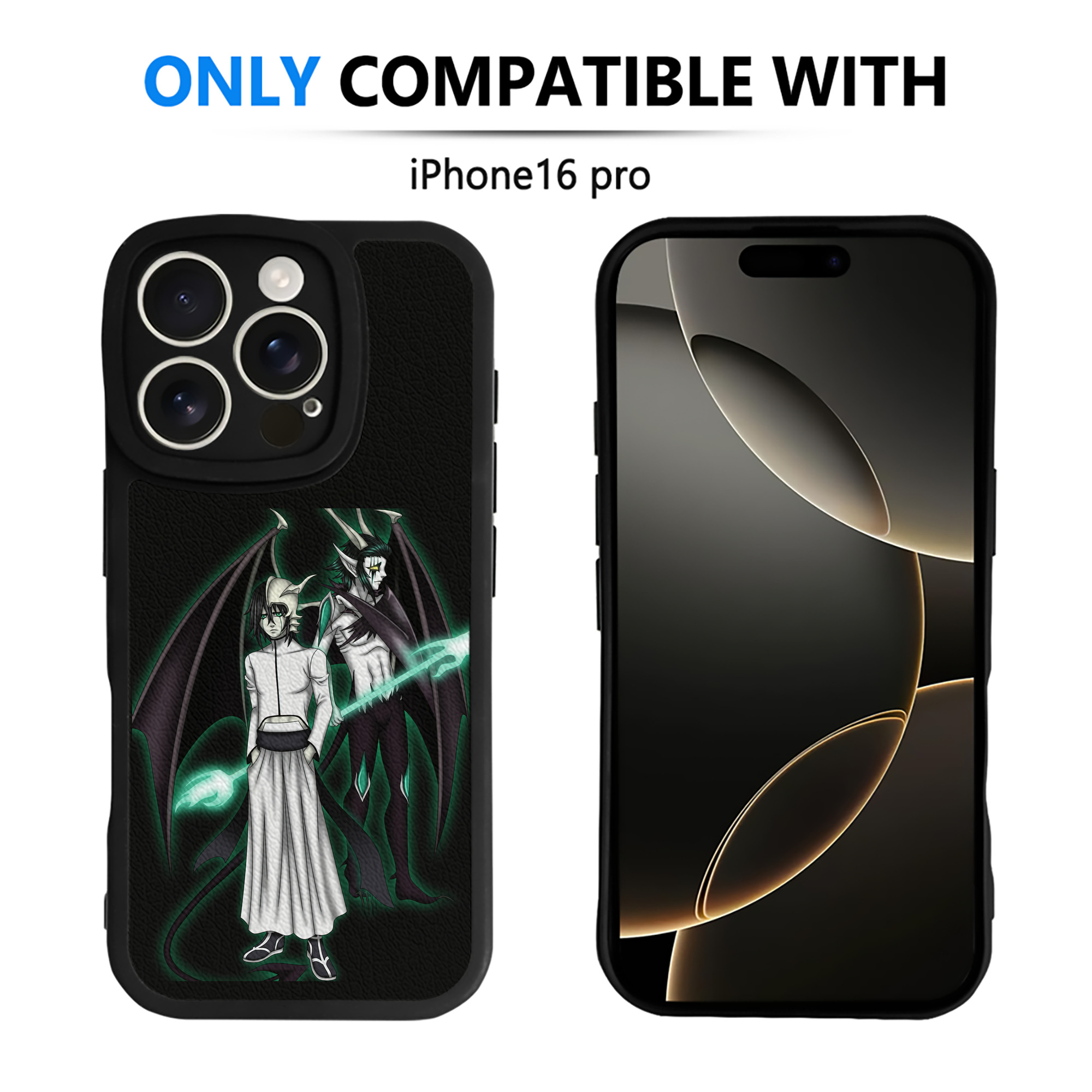 （画像用） ブリーチ ウルキオラ·シファー BLEACH Ulquiorra cifer 【iPhone 16シリーズ対応】シリコンスマホケース（レザー調） 材質：シリコン